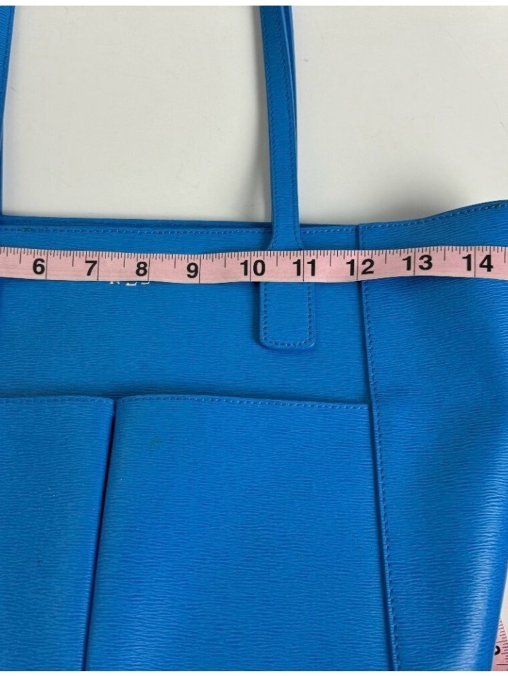 Lauren Ralph Lauren Bright Blue Leather Tote